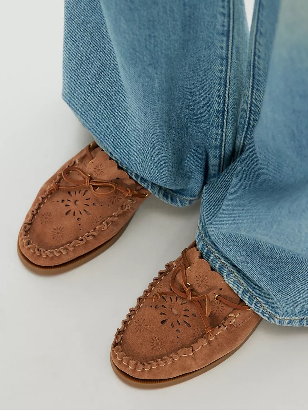 New Free People Lagoon Cut-Out Boat Shoes